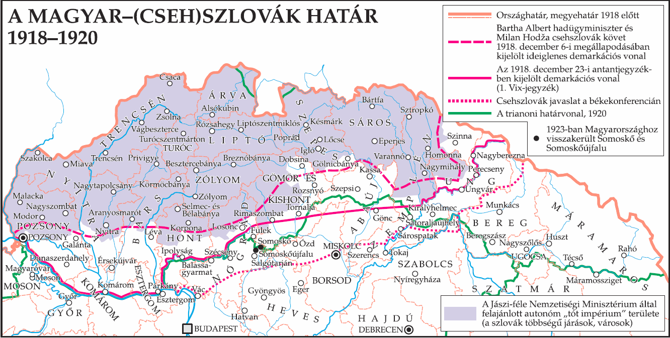 A magyar–(cseh)szlovák határvonal(ak) 1918–1920. 