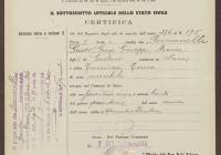 1. Guido Romanelli születési és házassági anyakönyvi kivonata