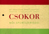 A „Csokor” női sportszervezet bemutatkozó színes prospektusa