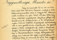 A kereskedelemügyi miniszter átirata a földművelésügyi miniszter részére. 1904. december 3.