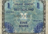  AM egymárkás – a megszálló amerikai erők által kiadott egymárkás (AM-Mark – Allied Military Currency, AMC) bankjegy Németországban, mely 1945 nyarán Pockingban is forgalomban volt (Pocskai János hagyatékából)