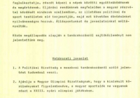 Az MSZMP KB Politikai Bizottsága 1984. május 14-i ülésének jegyzőkönyve