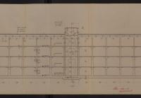 Az F.3. számú raktárépület metszeti rajza, 1940 (Magyar Nemzeti Levéltár Országos Levéltára Z863-73d-63t)