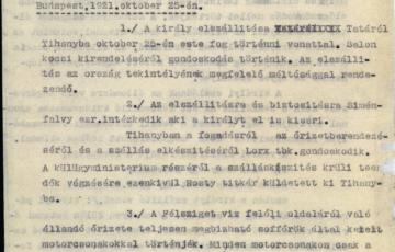 1921: A királydráma utolsó felvonása